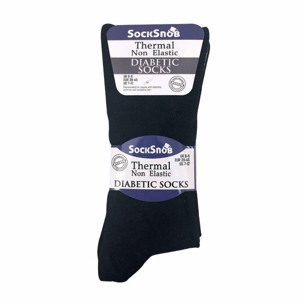 Chaussettes noires pour hommes diabétiques Sock Snob